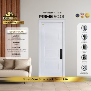 Pintu Fortress Tipe PRIME 90.01 WHITE Bahan Baja